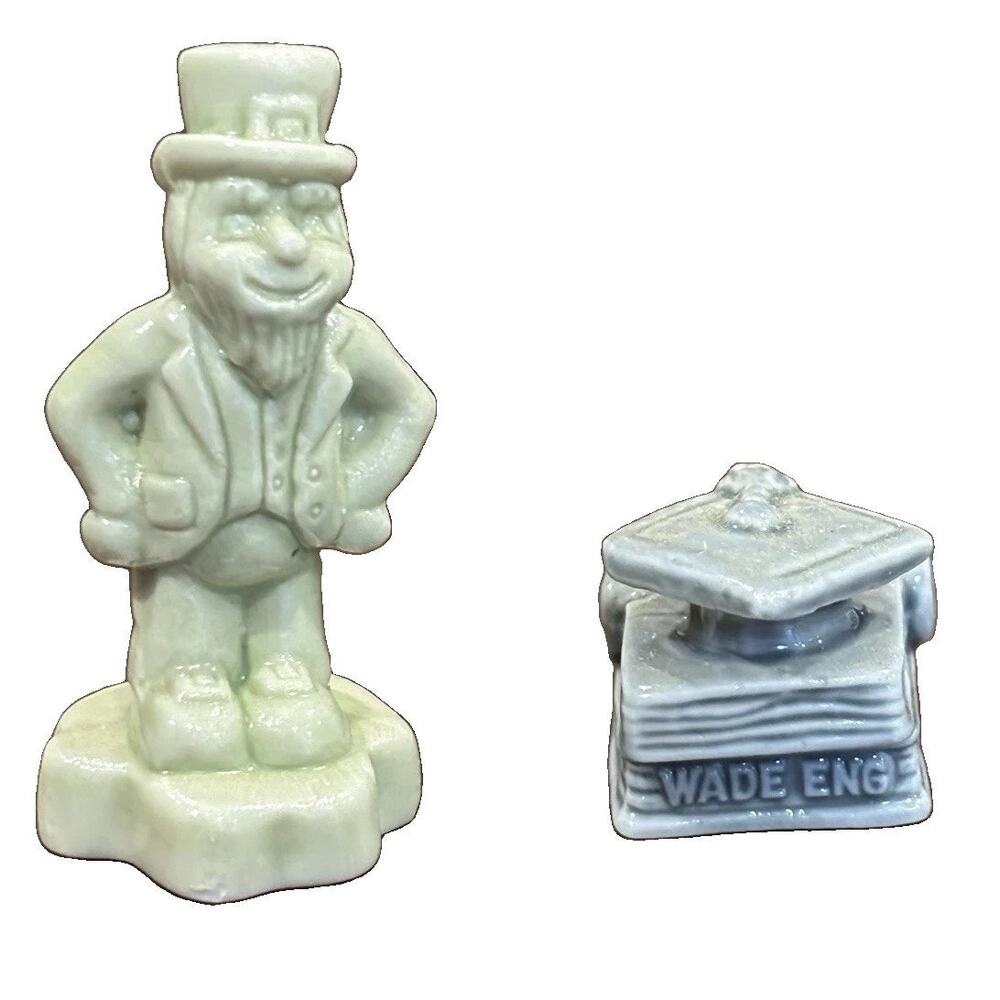Wade Whimsies Calendar Series March Leprechaun & June Graduation Cap & Diploma